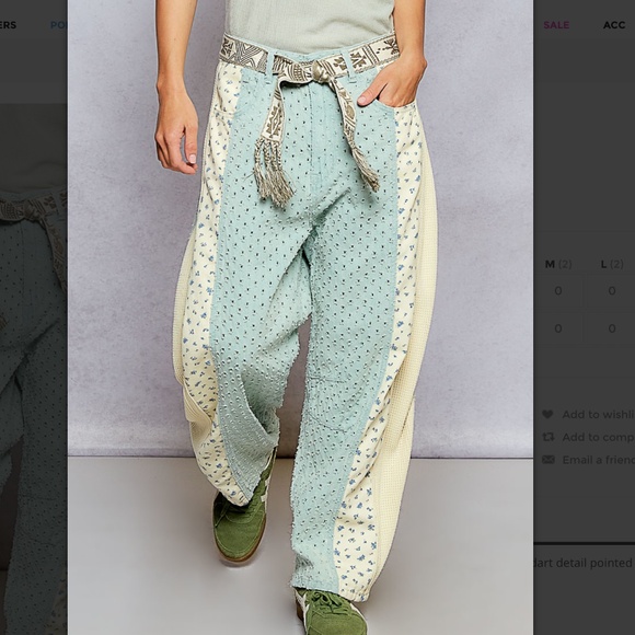 POL Pants - POL “ Detroit “ POL Relaxed Fit Textured Twill Pants in Sage SR15